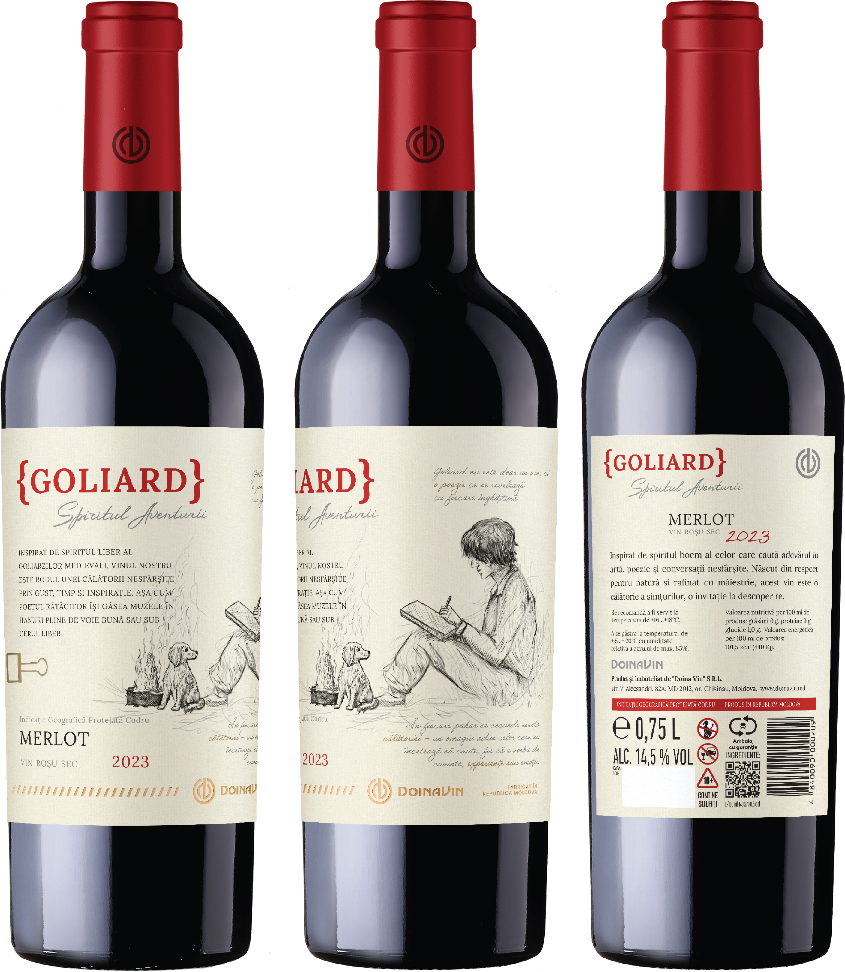Goliard Merlot - Premium red wine from Moldova